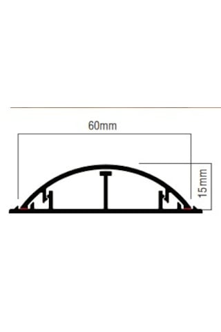 Aluminyum Balıksırtı Kablo Kanalı 60x15, Boy: 2 Metre