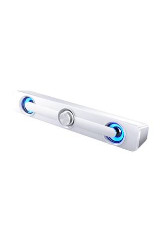 Leezsing Sada V-111 Usb Güçlü Mini Hoparlör: Masaüstü Ve Ev Kullanımı İçin Stereo Ses Ve Led Aydınlatma