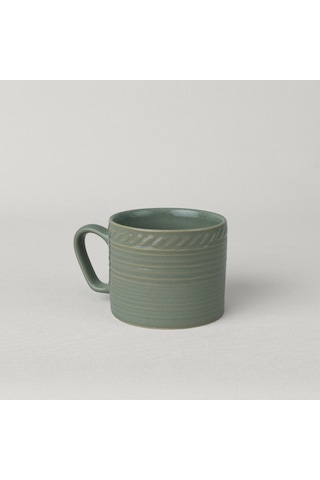 Linens Ringa Stoneware 250 Ml Kupa Yeşil Yeşil