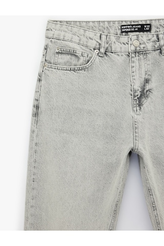 Koton Pamuklu Normal Bel Regular Fit Tapered Jean Pantolon - Joe Jean Gri 6sam40047nd Gri
