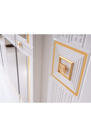 Arizona 6 Kapaklı Balkonlu Gardırop %100 Mdf