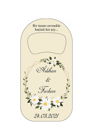 Duruatölye Şişe Açacak Magnet Nişan - Kına - Nikah - Düğün Hediyelikleri (524248589)