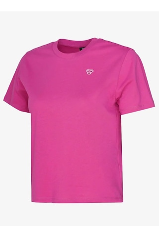 Hummel 911867-3502 T-ıc Icona Regular Kadın Tshirt Pembe