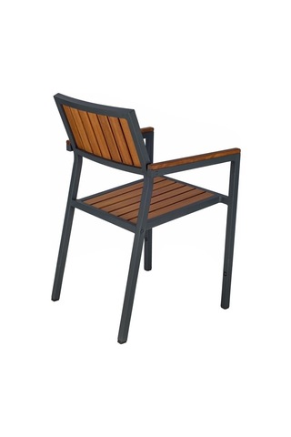 Massadesign W140 Ireko Alüminyum Sandalye-Bahçe Sandalyesi Kahverengi