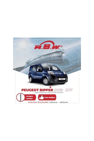 Peugeot Bipper Tepee Muz Silecek Takımı 2008-2017 Rbw