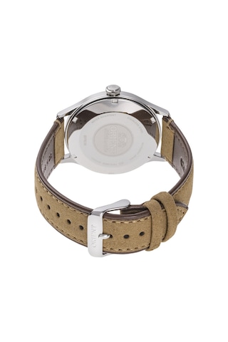 Orient Bambino Ra-ac0p01e30b Kurmalı Otomatik Deri Kahverengi Yeşil Kadran 38 Mm Erkek Kol Saati Gri
