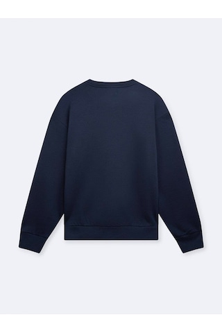 Little Big Ltb Lehome Sıfır Yaka Logolu Sweatshırt Lacivert