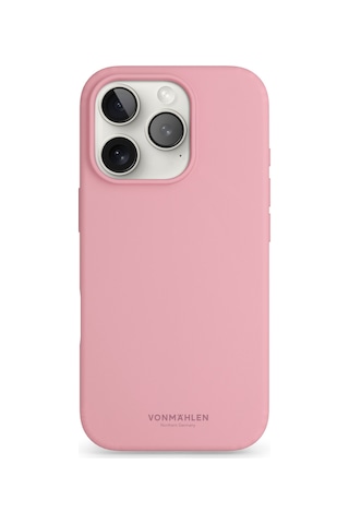 Vonmahlen Apple Uyumlu iPhone 16 Pro Max Magsafe Silikon Kılıf Pembe