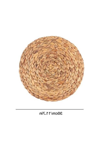 Ulzyvf Yuvarlak Su Servisi Renk Rattan Masa Kabağı Dokuma Dokuma Doğal Birincil Amerikan Adet 4 Rs Diğer