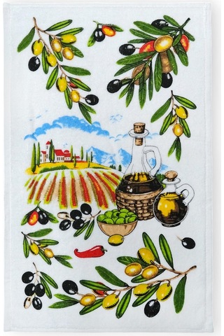 2li Paket Baskılı Beyaz Mutfak Havlusu Modeli Zeytinköy