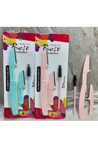 Rosea Rose Fırçalı Kaş Yüz Usturası 3'lü