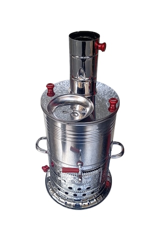Odunlu Tek Musluklu Çelik Semaver 5 Lt -126