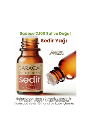 Caracal %100 Saf Sedir Ağacı Uçucu Yağı Doğal Sedir Ağacı Yağı 5 Ml Sedir Yağı