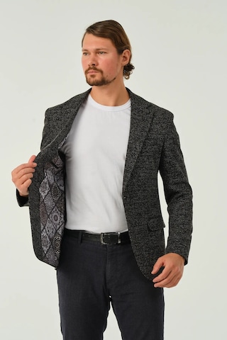 Bonesti Erkek Slim Fit Blazer Ceket Siyah Desenli