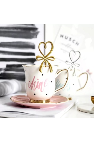 Lovyco Parlak Gold Kalp Çay Kaşığı