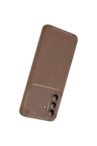 Samsung Galaxy Uyumlu A27 5g Kılıf Karbon Silikon Case Kahverengi