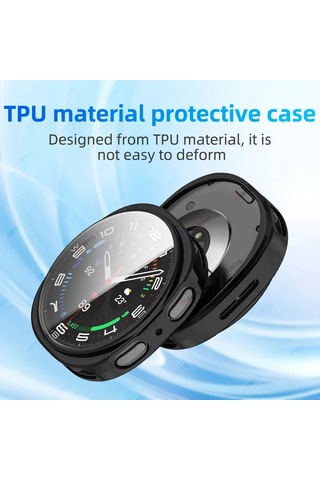Samsung Galaxy Watch 8 44mm Uyumlu 360 Full Koruma Silikon Kılıf