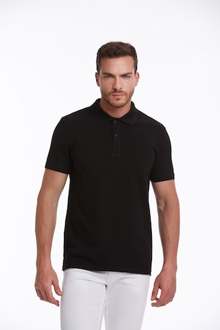 Hatemoğlu 530814660 Regular Fit Pamuk Polo Yaka Erkek Tişört Siyah