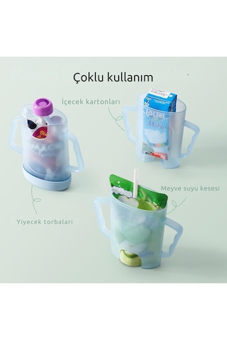 Momcozy Alıştırma Bardağı, Bebek Gıda Poşetleri Ve Içecek Kutuları Için Mavi