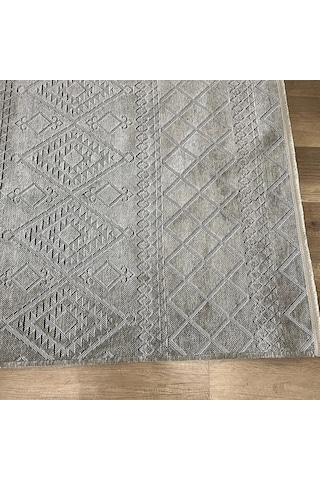 Hoom Rugs Fresh Cool 405 Yıkanabilir Gri Modern Halı Gri
