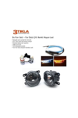Ciroen C4 Grand Picasso 2007-2010 Led Xenon Sis Farı + Far Üstü Kayan Led Seti