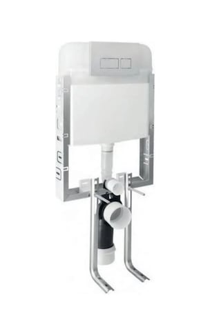 Ova Gömme Rezervuar Set +buton+vana Uyumlu Beyaz