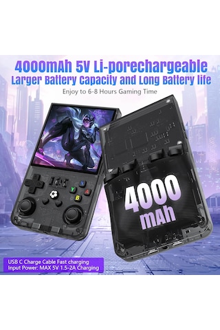 Konsol Plus R36s Max Retro El Oyun Konsolu 4.0'' Ips Ekranlı 18.000 Oyunlu - Siyah