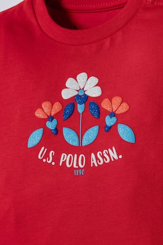 U.s. Polo Assn. Kız Bebek Kırmızı Şort Takım Kırmızı