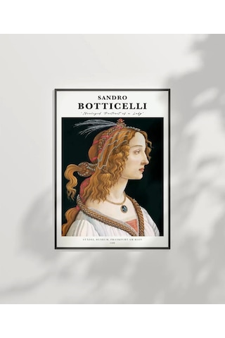 Çerçevesiz Poster Sandro Botticelli Genç Bir Kadının Portresi