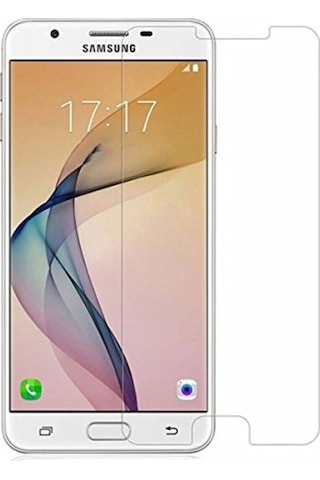 Samsung Galaxy Uyumlu J7 Prime Arka Kapak Silikon Kılıf + Temperli Cam Ekran Koruyucu