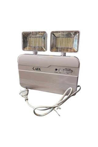 Cata Ct-9172 Acil Aydınlatma Armatürü, Şarjlı, 2 Kademe Işık, 2200 Lümen, 2x10w, Beyaz