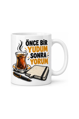 Ventra İşlem Sırası Tasarımlı Porselen Kupa - Model 818 Ventra