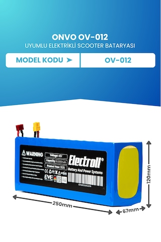 Onvo Ov-012 Batarya 48v 10.000mah Pil