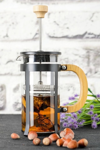 Lüx Cam 350 Ml French Press Siyah Çok Renkli