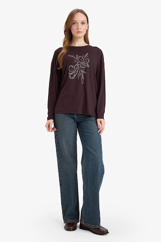 Defacto Relax Fit Bisiklet Yaka Uzun Kollu Tişört G2799ax26spbn340 Kahve-bn340