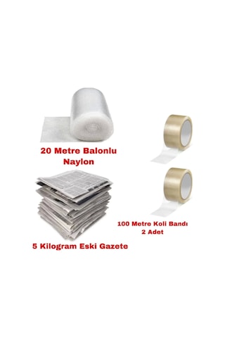 3 Lü Taşınma Seti Bant Havalı Naylon Gazete Koli Bandı Gazete Patpat Seti