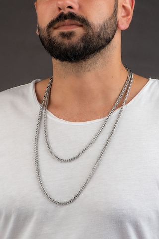 Örgü Zincirli Çelik Erkek Kolye