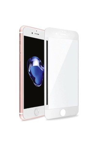 Apple Uyumlu iPhone 6 Apple Uyumlu iPhone 6s Seramik Nano Beyaz Esnek Tam Full Kaplayan Kırılmaz Cam Ekran Koruyucu