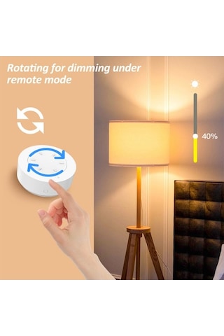 Pazly Zigbee Kablosuz Akıllı Düğme Dimmer Anahtar Beyaz 1-gang Ev Kontrolü 1-gang