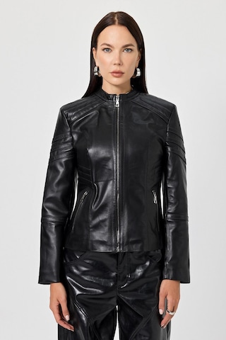 Raffaella Siyah Deri Mont Siyah