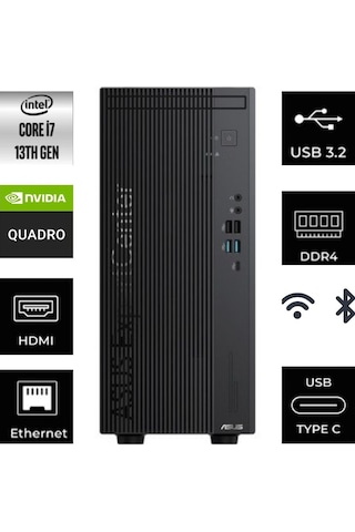 Asus D700ME-5135000410-114 i5-13500 64 GB 512 GB SSD 4 GB T1000 W11P Masaüstü Bilgisayar