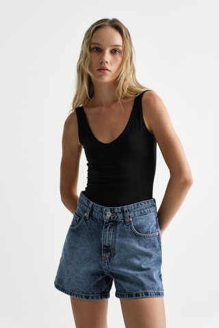Açelyaokcu Premium Darcy V Yaka Bodysuit Siyah