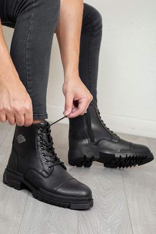 D114 Garantili Ürün Erkek Kışlık Soğuk Geçirmez Ortopedik Bot Siyah