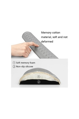 Fastbuy Baona Silikon Klavye Mouse Pad, Orta Klavye Desteği, Siyah Renkli, Masajlı Bileklikli