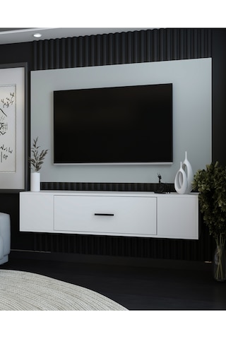 Robberct Tv Sehpası Beyaz-gümüş Beyaz-gümüş