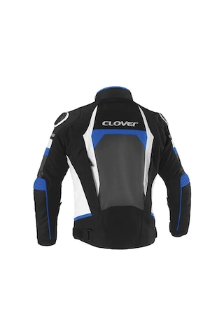 Clover Airblade-5 Korumalı Motosiklet Montu Siyah Mavi Beyaz