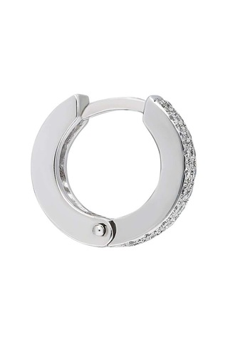 Sirius Çift Sıra Pırlanta Taşlı Halka Erkek Küpesi  0801E0071