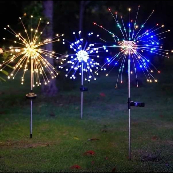 Trendooze Sunshine022 150 Led Güneş Bahçe Lambası, Sıcak Işık Dekorasyon