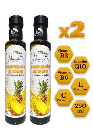 Bromelain Zengin İçerikli Detox Mix Şurubu 250ml X2 Adet