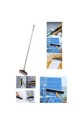 Temizleme Fırçası Zemin Araba Ev Sihirli Fırça Süpürge Uzun Saplı Çekpas Çift Fırçalı Çekçek